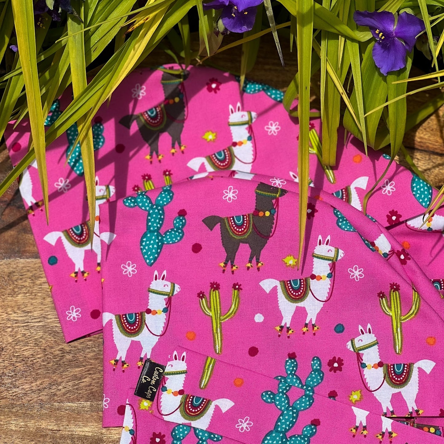 Hot Pink Llamas | Pixie - Custom Caps Co. 