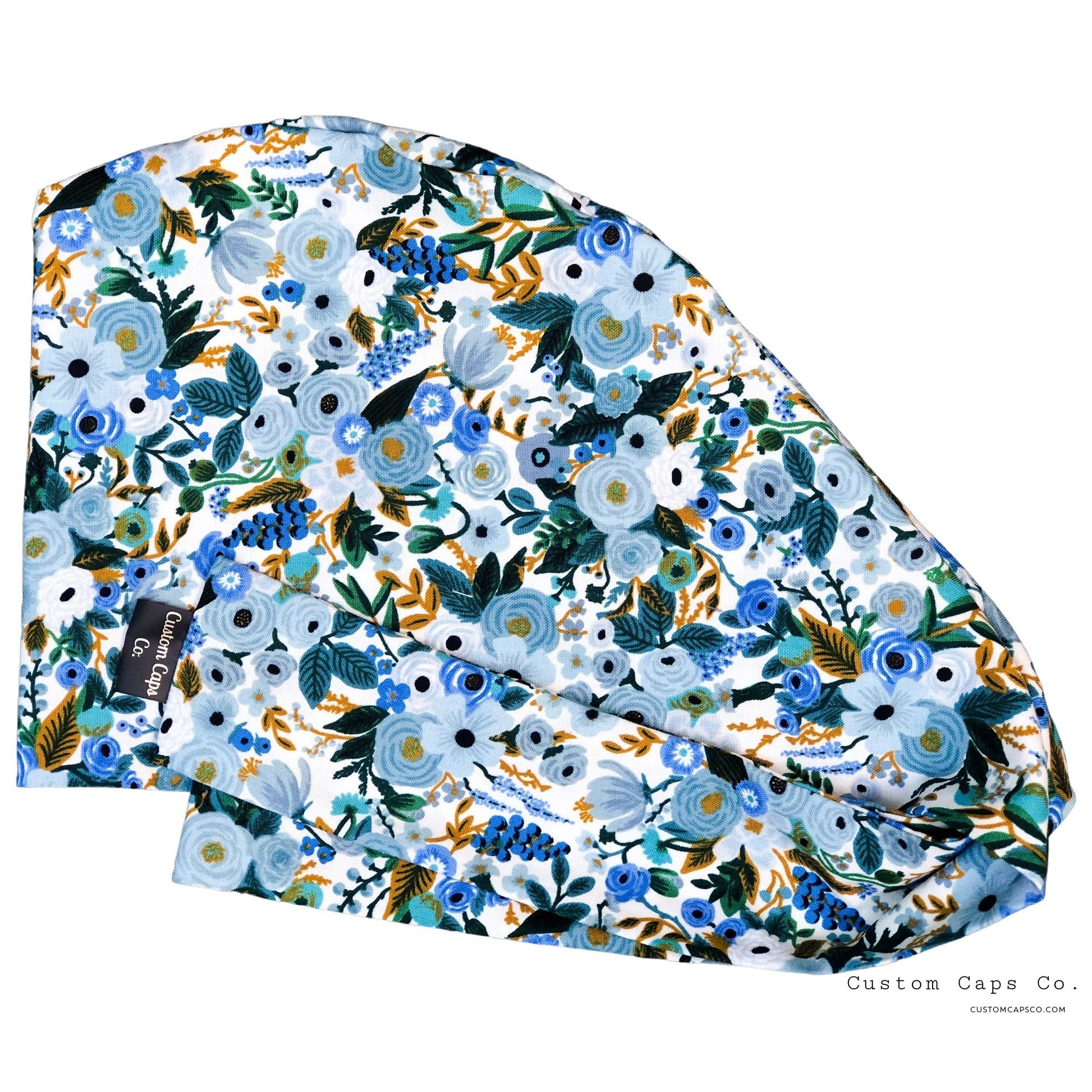 Petite Vintage Flowers in Blue | Pixie - Custom Caps Co. 