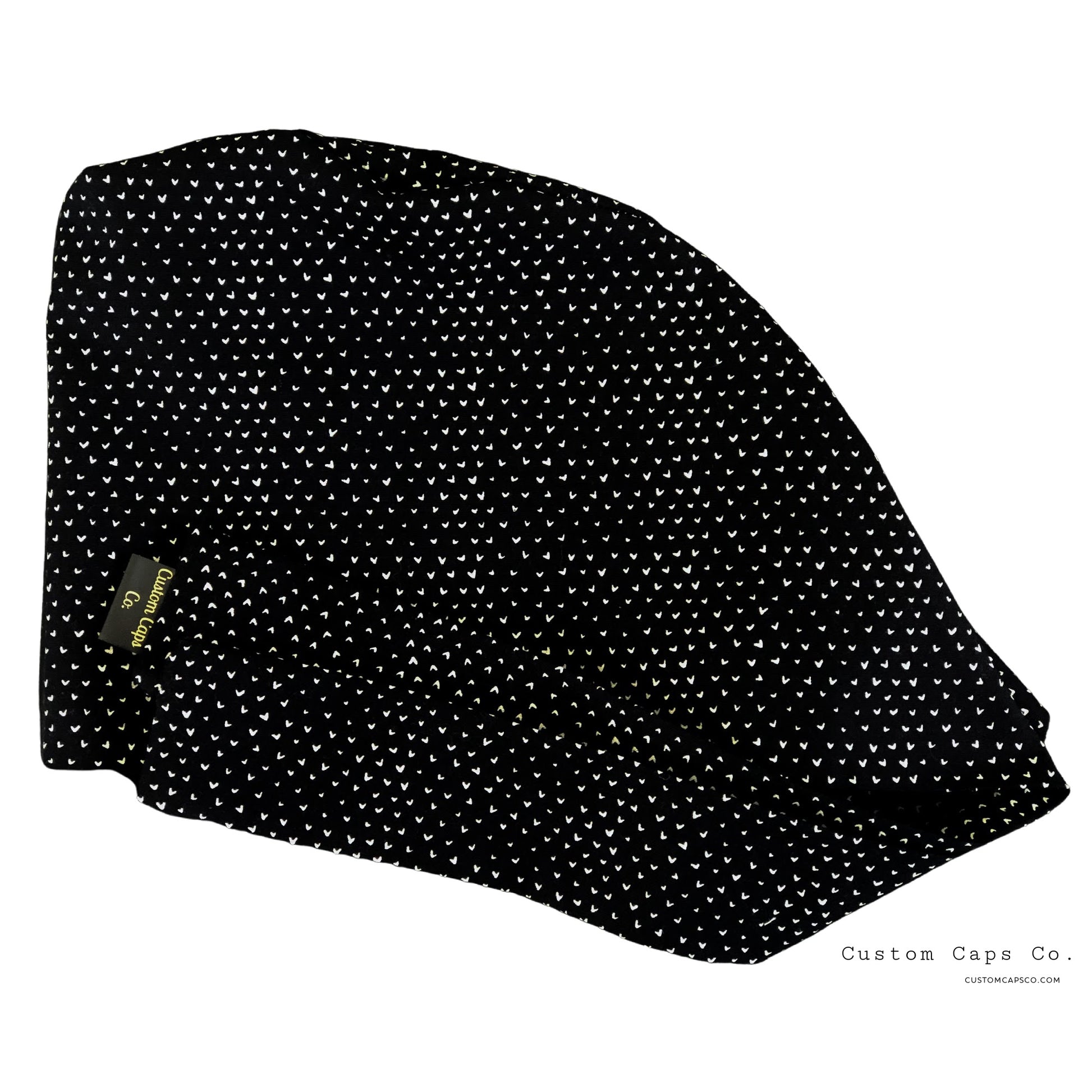 Mini Hearts on Black | Pixie - Custom Caps Co. 