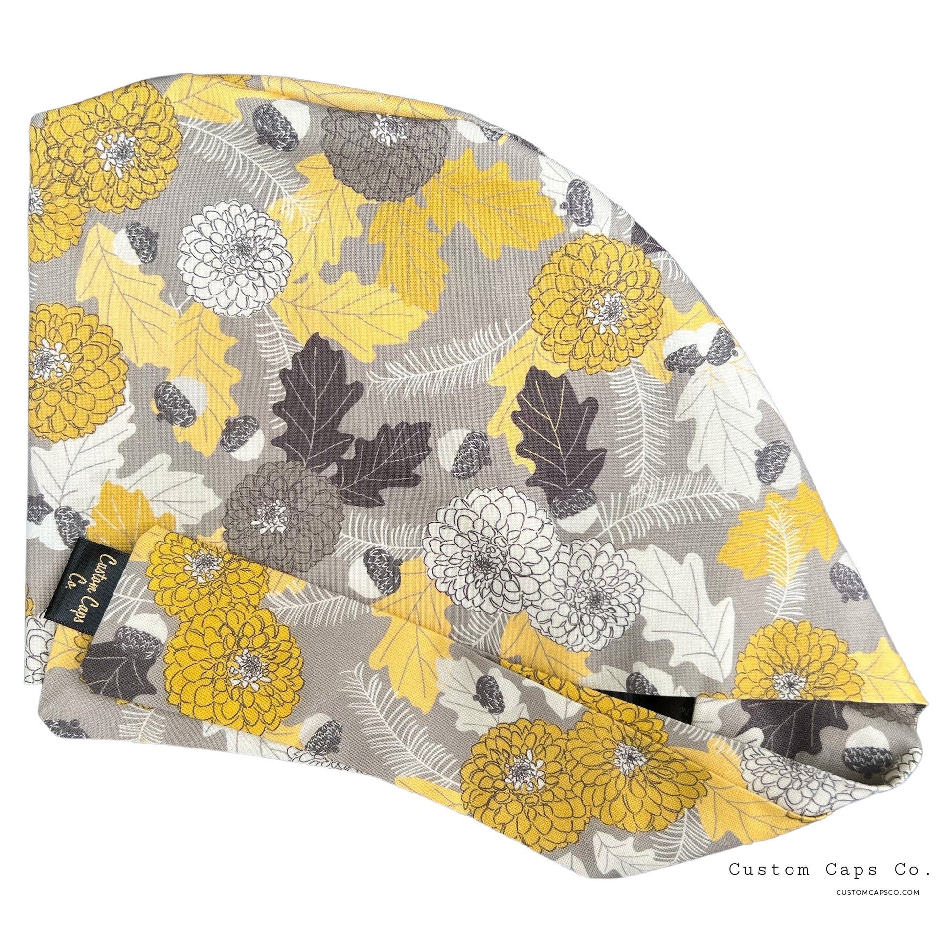 Yellow Mums on Grey | Pixie - Custom Caps Co. 