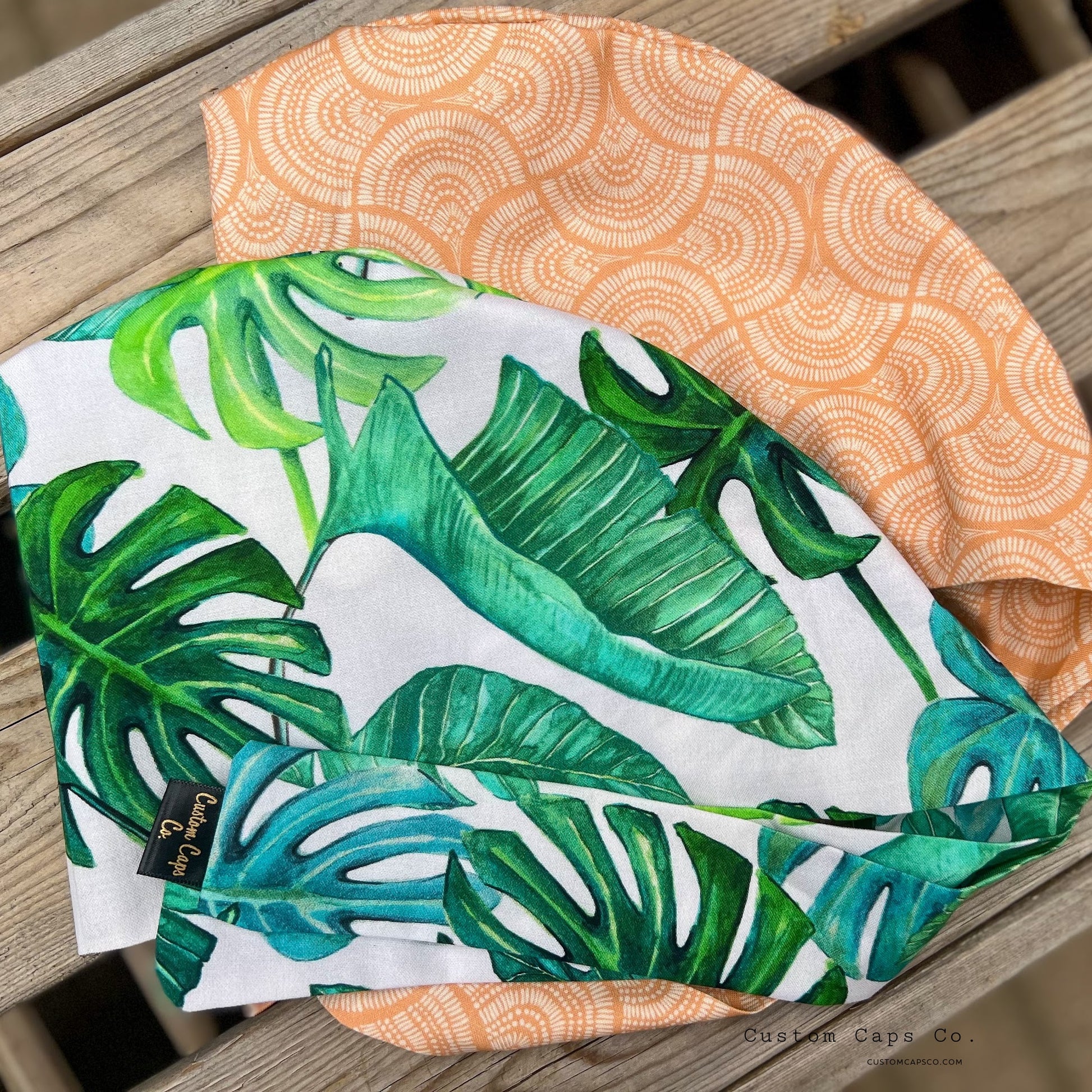 Tropical Doodles in Papaya | Pixie - Custom Caps Co. 