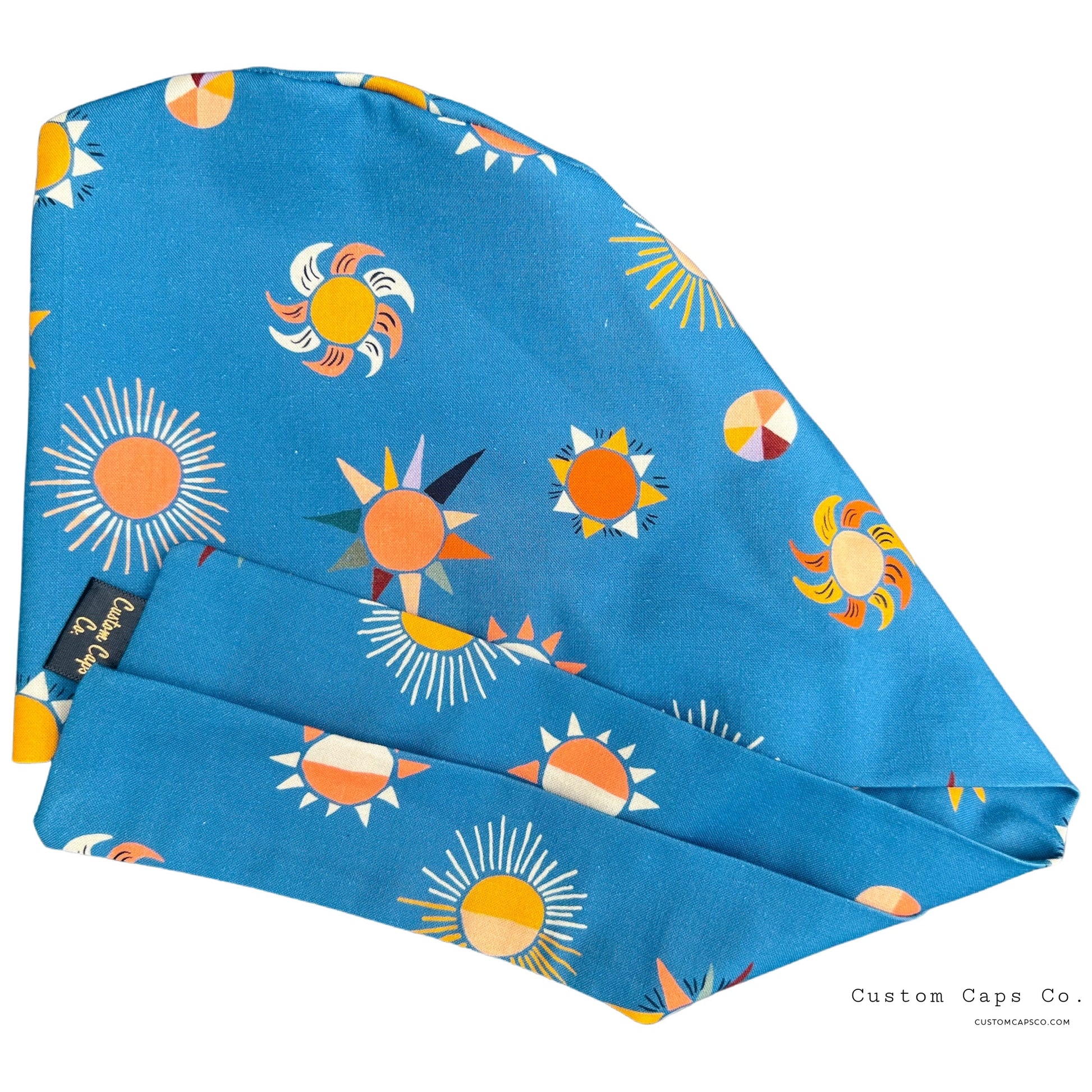 Safari Sun on Blue | Organic Cotton |  Pixie - Custom Caps Co. 