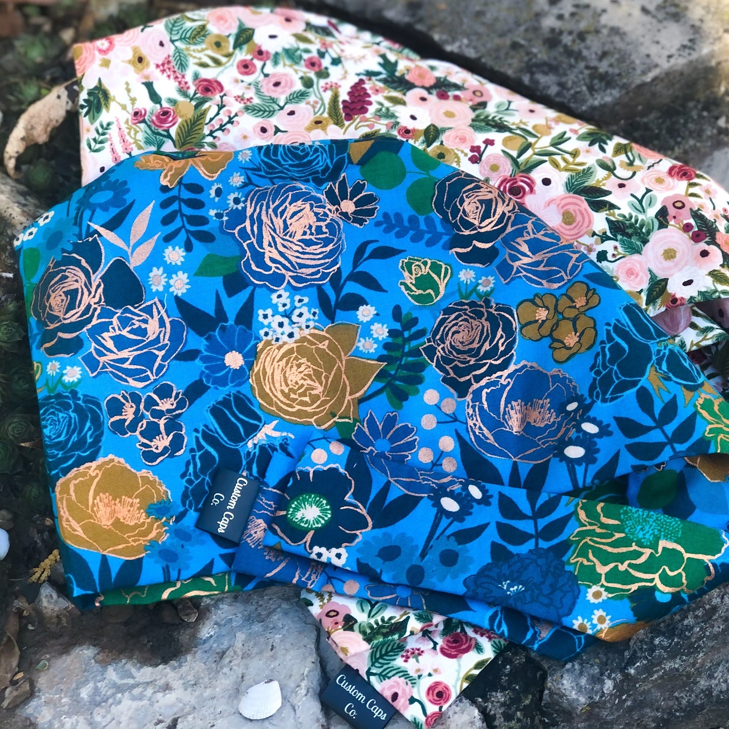 Indigo Flowers with Metallic Copper | Pixie - Custom Caps Co. 