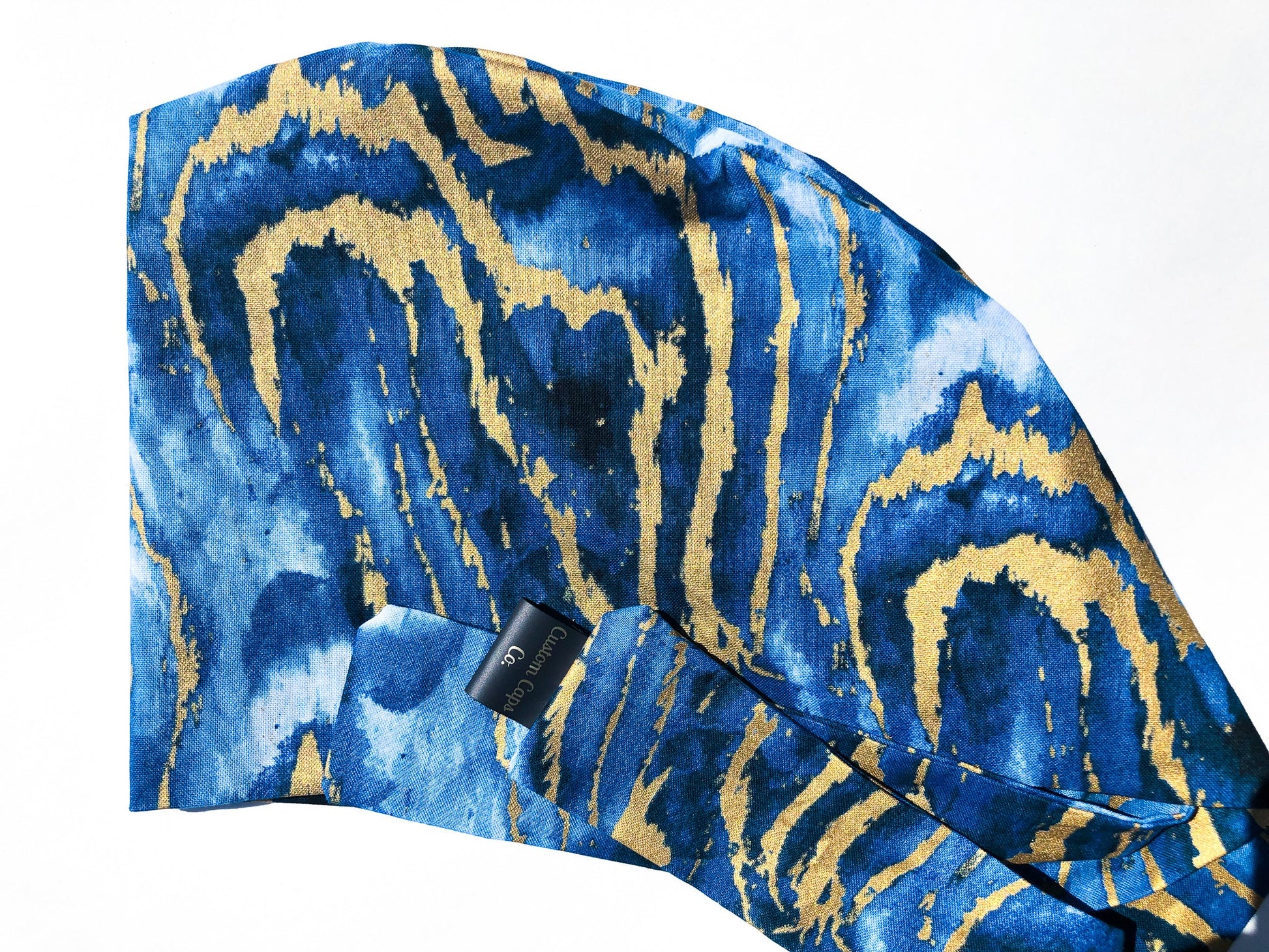 Geode in Blue with Metallic Gold Pixie Scrub Hat | Custom Caps Company