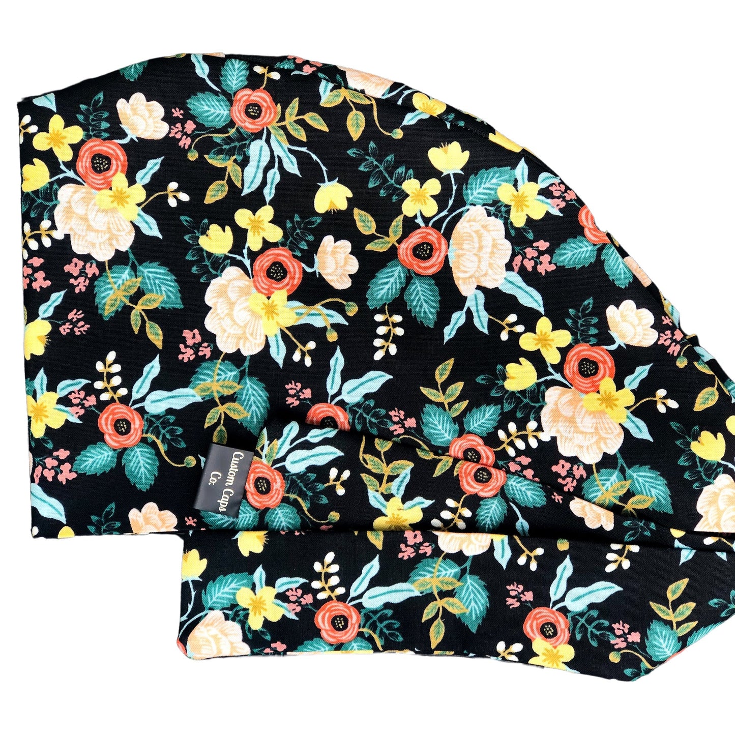 Vintage Florals on Black | Pixie - Custom Caps Co. 